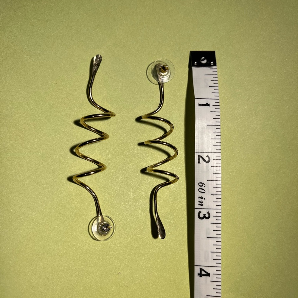 Gold Spiral Earrings